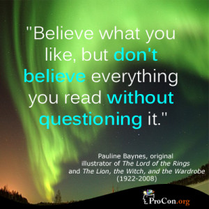 Baynes - Believe what you like, but don't believe everything you read ...