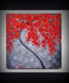 ... Painting 20x20 Palette Knife Artwork Ready to Hang Float Canvas by