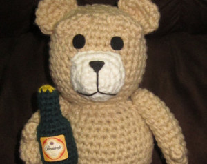 ... Custom BEER amigurumi crochet Stuffed Animal - Inspired by Ted Movie