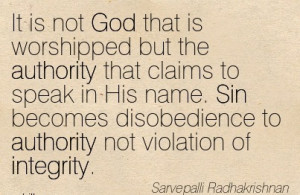 Is Not God That Is Worshipped But The Authority That Claims To Speak ...