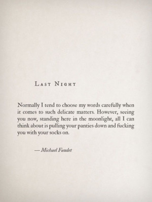 Last Night ~Michael Faudet
