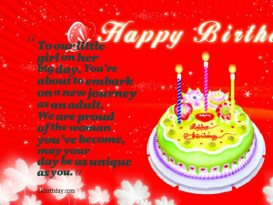 To our little girl on her big day. You’re about to embark on a new ...