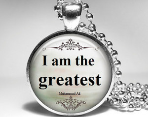 Quote Muhammad Ali Necklace, Motivational sport Pendant, Inspirational ...