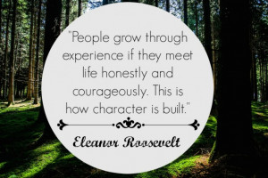 people grow through experience if they meet life quote by eleanor