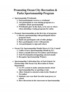 Good Sportsmanship Quotes Athletes Ocean city sportsmanship