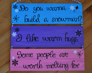 Frozen Decor - Birthday Decoration - Bedroom decoration - Olaf quotes ...