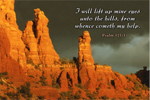 Chapel of the Holy Cross in Sedona, AZ photo with Bible quotes by