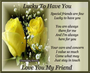 Special message for your special friends, who are integral part of ...