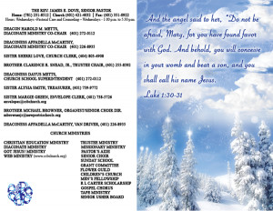 Christmas Church Bulletin Covers