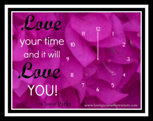 Timely Loving Yourself Quote from Cassie Parks