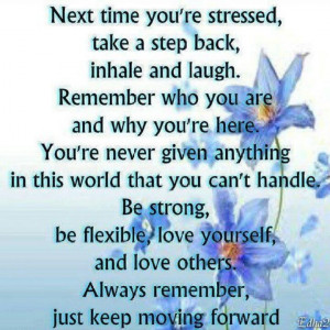 Next time you are stressed