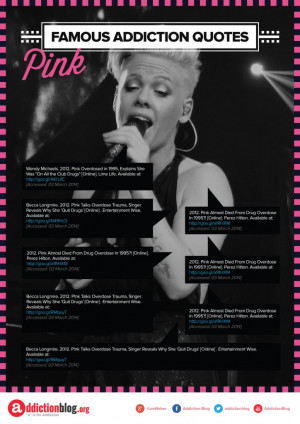 Pink quotes about drugs and alcohol (INFOGRAPHIC)