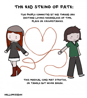 Red string of fate: Gods tie an invisible red string around the ankles ...