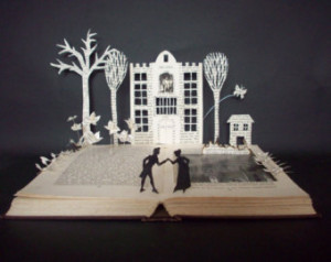 Book sculpture 'Arcadia' play by Tom Stoppard Book art OOAK book lover ...