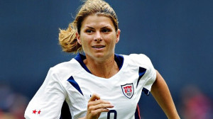 Mia Hamm was inducted into the Football Hall of Fame.