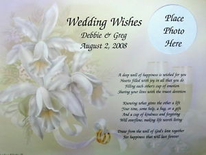 Personalized Wedding Wishes Poem Gift for Bride Groom | eBay