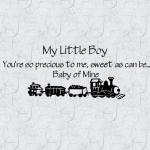 Baby Of Mine Boy Train Wall Words Decal Sticker Quotes Home Wall ...