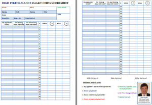 Printable Chess Score Sheets