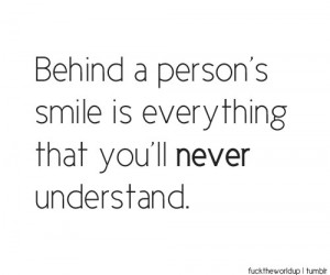 hiding behind a smile quotes