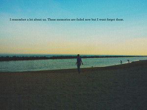memories, ocean, photography, quote, sad, sea, typography
