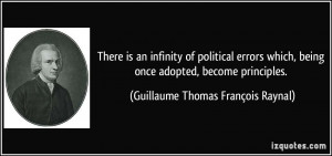 There is an infinity of political errors which, being once adopted ...