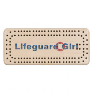 TOP Lifeguard Girl Maple Cribbage Board