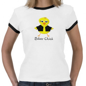 Biker Chick - Funny Cartoon Women's T-shirt from Zazzle.com