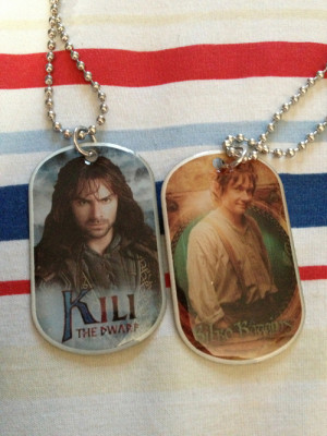 name tags of kili the dwarf and bilbo baggins which you can buy The ...