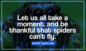 Let us all take a moment, and be thankful that spiders can't fly.