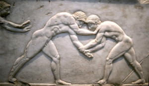 ancient greece olympic games wrestling