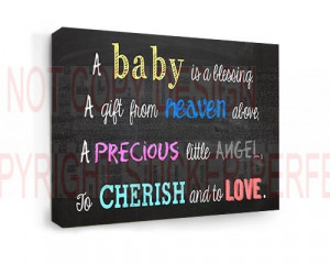 Home / Canvas / Family/home / FRAMED CANVAS PRINT A baby is a blessing ...