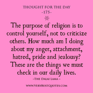 Religion quotes, Dalai Lama quotes, Thought For The Day