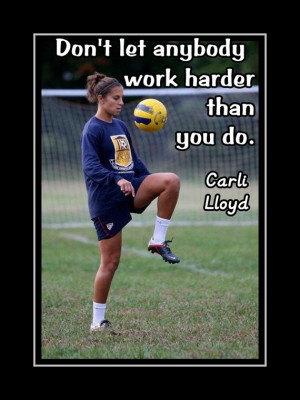 Soccer Poster Carli Lloyd Olympic Champion Photo Quote Wall Art Print ...