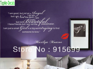 MARILYN-MONROE-Quote-I-am-good-Words-Quotes-Wall-Sticker-Decal-Murals ...
