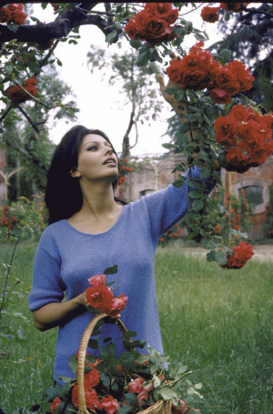 ... at her Italian villa she shared with producer Carlo Ponti in 1964