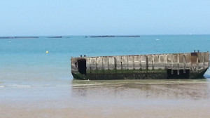 Sections of the Mulberry harbour still survive and can been seen off ...