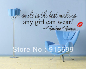 smile-is-the-best-makeup-any-girl-can-wear-MARILYN-MONROE-wall-art ...