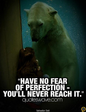 Have No Fear Quotes Have no fear of perfection