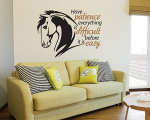 Horse wall quote decal • Equestrian decor • horse sticker • 23.5 ...