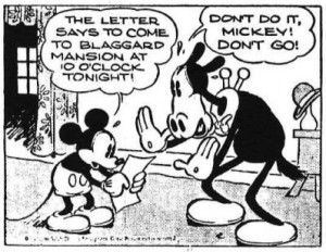Horace with Mickey in the Mickey Mouse comic strip arc Blaggard Castle ...
