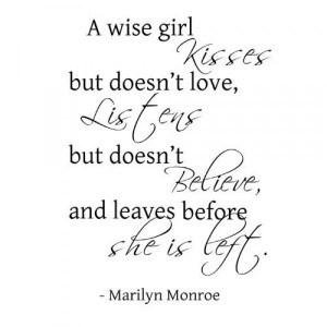 Marilyn Monroe A Wise Girl quote 22x17 wall saying vinyl decals ...