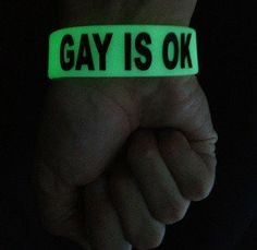 Matthew Lush — Glow GAY IS OK Bracelet on Wanelo More