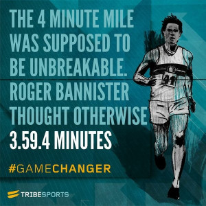 The four minute mile is the most famous example of a purely mental ...