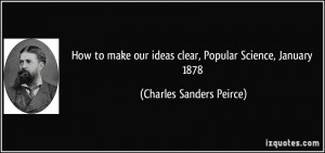 How to make our ideas clear, Popular Science, January 1878 - Charles ...