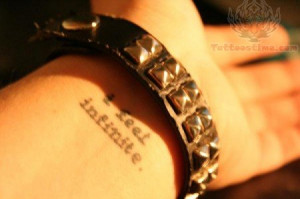 Feel Infinite - Literary Tattoo