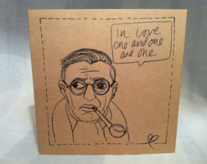 Jean-Paul Sartre quote valentines c ard ...