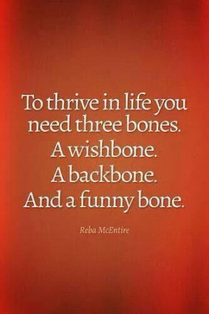wishbone, a backbone, and a funny bone.
