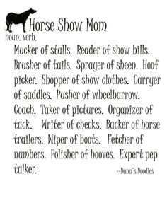 Horse Show Mom Definition T-shirt More
