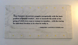 quotation of Canfield Fisher in the Vermont State House Hall of ...