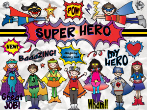 Superhero Clip Art for Classroom
